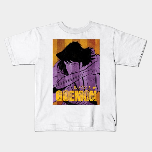 035 goemon vintage Kids T-Shirt by Yexart